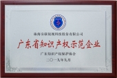 廣東省知識產(chǎn)權(quán)示范企業(yè)